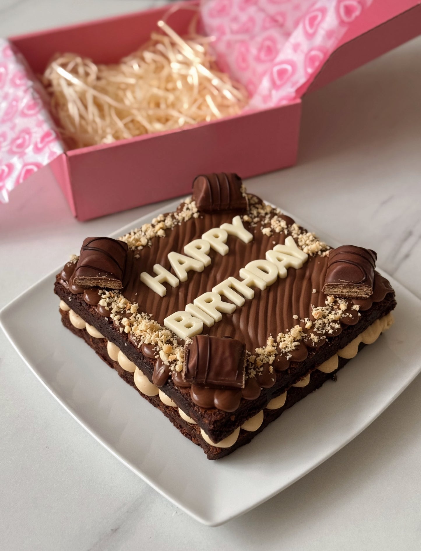 The Personalised Bueno Brownie Cake