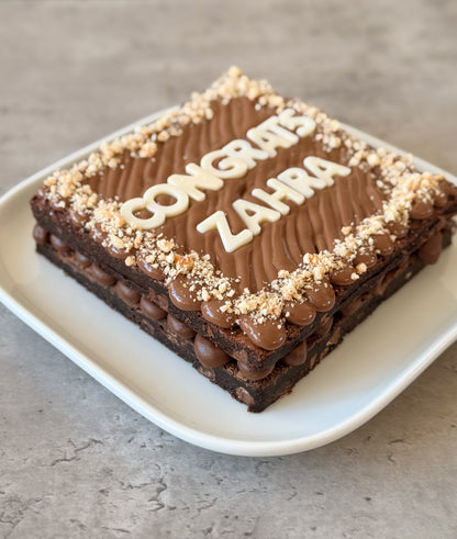 The Personalised Brownie Cake