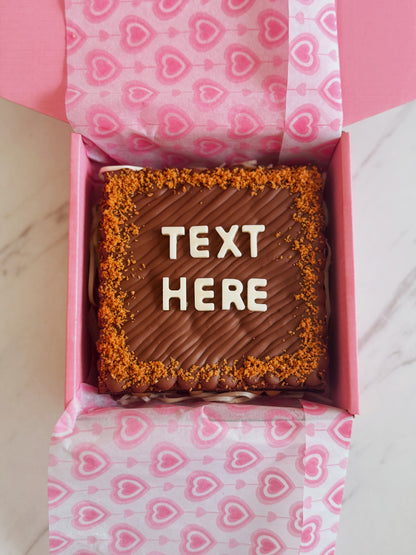 The Personalised Brownie Cake