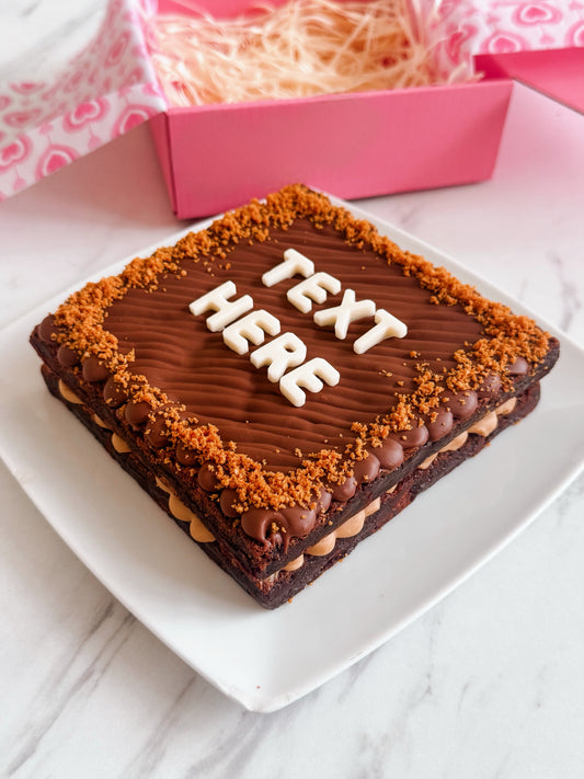 The Personalised Brownie Cake