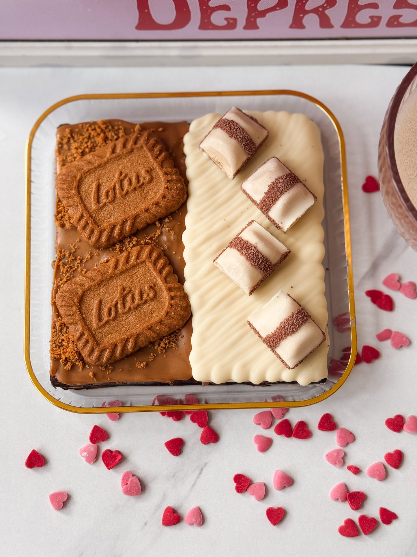 Half n Half brownie slab